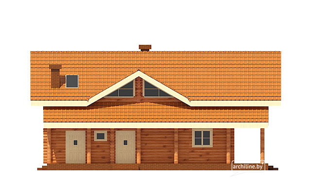 Drewniany dom z sauną na parterze 209 m2