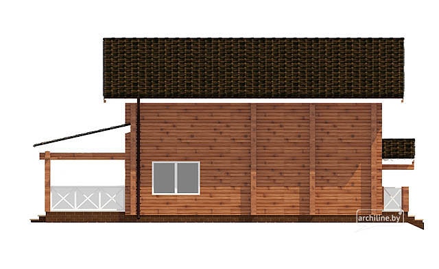 dom drewniany o powierzchni użytkowej 