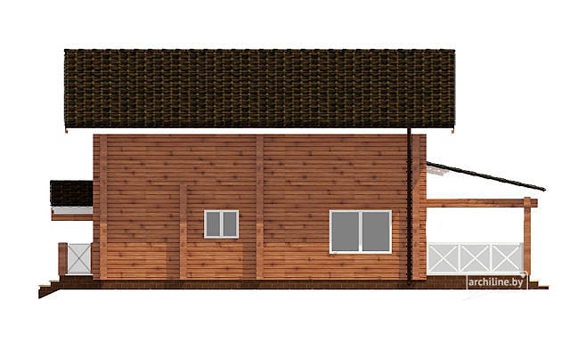 dom drewniany o powierzchni użytkowej 