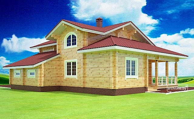 Dom drewniany z bala profilowanego 148 m²