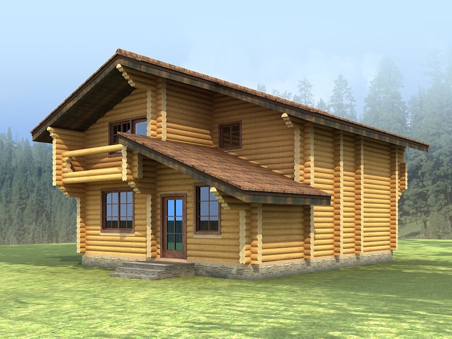 Komplet domu z bali 131m²  