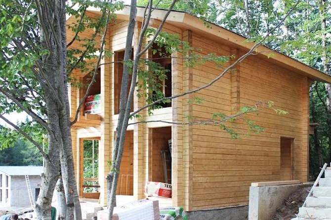 Drewniany dom z drewna klejonego Obszar projektu "Til" od 84 m²