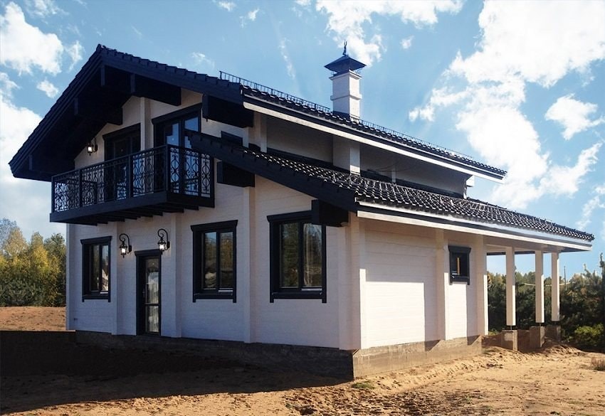 Drewniane domy mieszkalne 202m2 +  