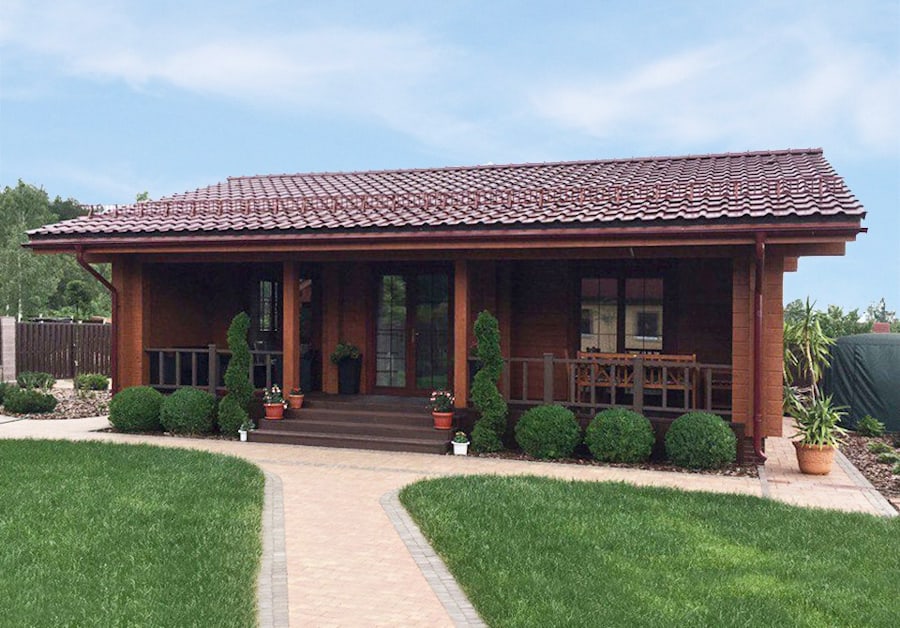 Domek sezownowy Skazka z bala klejonego 45 m2  