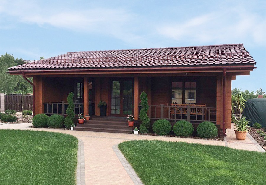 Domek sezownowy Skazka z bala klejonego 45 m2  