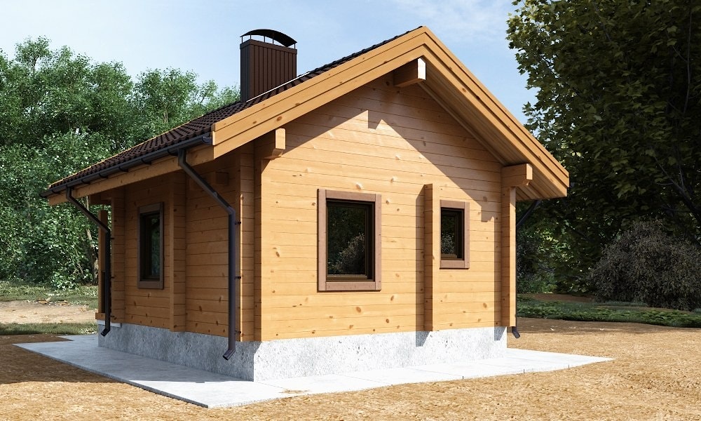 Drewniany dom «Ulenspiegel» forniru klejonego drewna