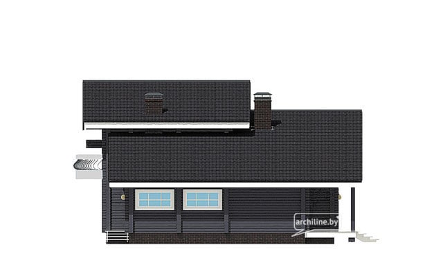 Dom z drewna profilowanego — Powierzchnia netto 221m²
