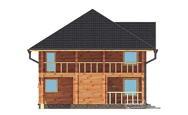 Drewniany dom z drewna profilowanego 152m²