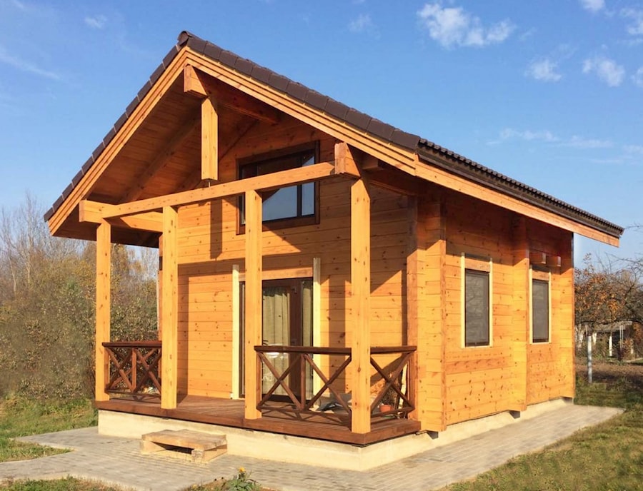 Drewniany dom «Ulenspiegel» forniru klejonego drewna gotowy do budowy tylko 60 000 zł