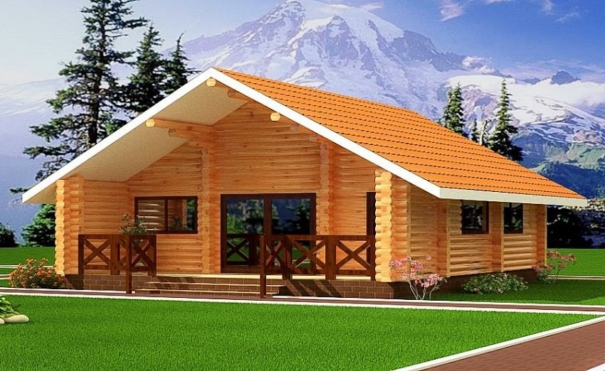 Alpejska kawiarnia z drewna 53 m2