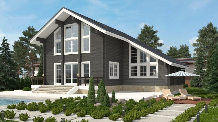 Klejone drewno warstwowe, nowy drewniany dom na działce pod Mińskiem, o łącznej powierzchni 199 m² projektu - szacunki cenowe piwnicy  