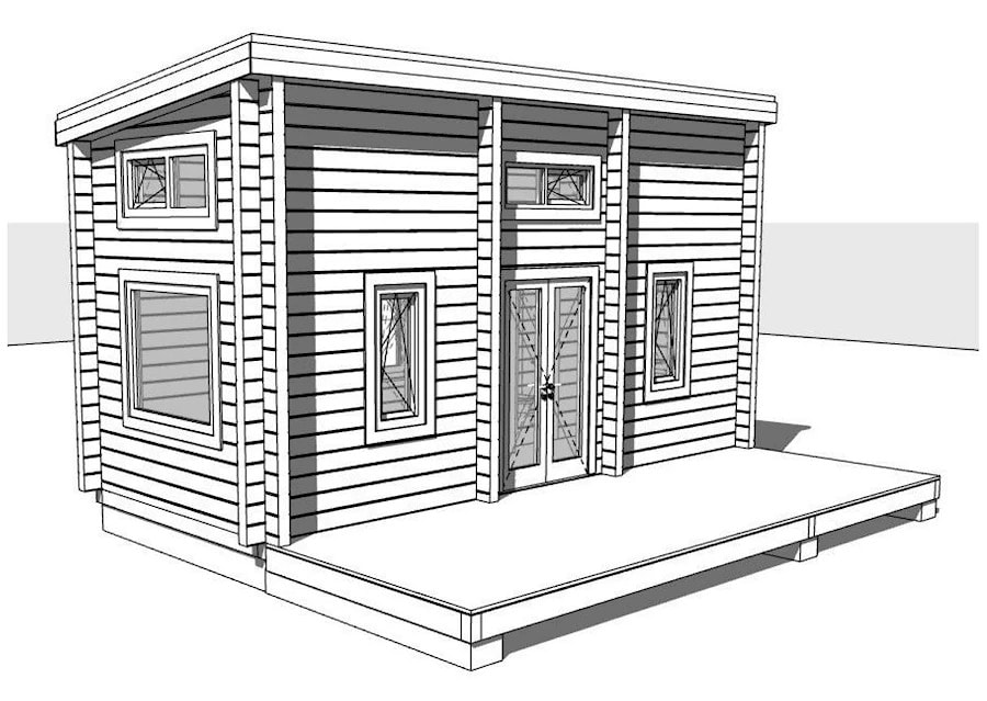 Mobilny, piętrowy, drewniany dom "Caravan"   