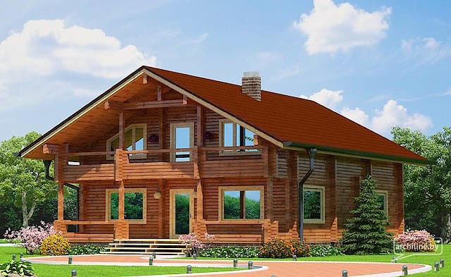 Drewniany dom z bali profilowanych 157m²  