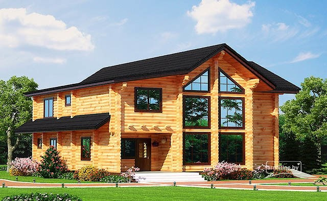 Dom drewniany z bali 215m²  