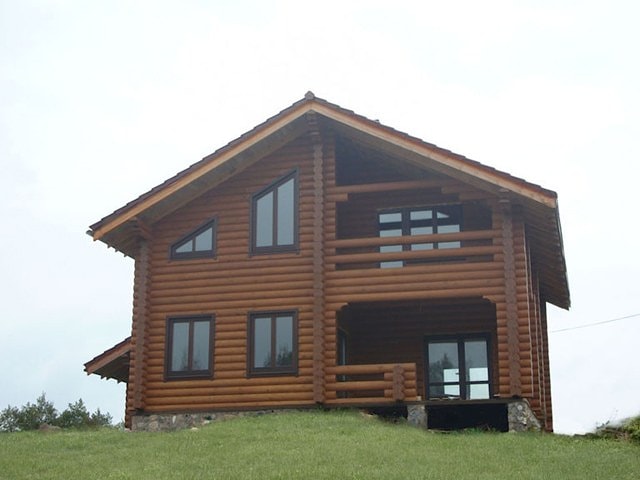 Dom z bali drewnianych 173m²  